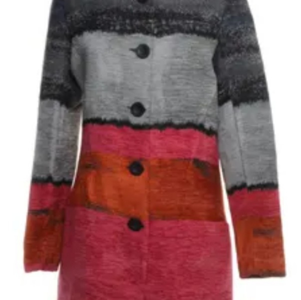 Desigual Size 40 Tango Passion Button Closure Coat Jacket womens